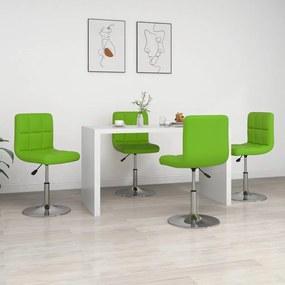 Jedálenské stoličky 4 ks, zelené, umelá koža 334198