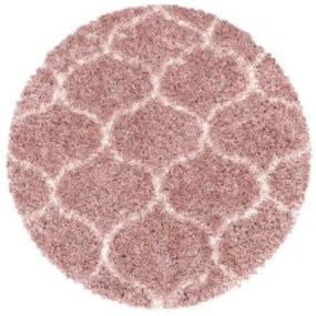 Ayyildiz koberce Kusový koberec Salsa Shaggy 3201 rose kruh - 160x160 (priemer) kruh cm