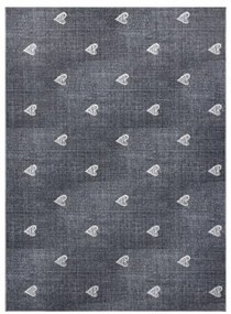 Koberec HEARTS Jeans - sivý