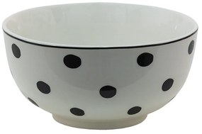 Porcelánová miska s čiernymi bodkami Black Dot - Ø14*7 cm