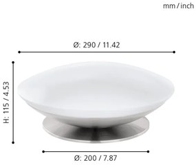 Eglo 33324 - LED RGBW stmievateľná stolová lampa FRATTINA-C 1xLED/18W/230V matný chróm