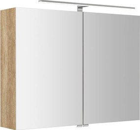 Sapho Sapho, RIWA galérka s LED osvetlením, 81x70x17cm, dub alabama, RIW080-0022