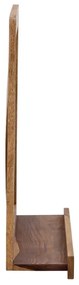 furniture-nabytek.cz - Masívne kúpeľňové zrkadlo Lagos z palisandrového dreva, lakované, hnedé – 70×66 cm