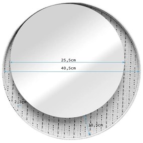 Dekoratívne nástenné zrkadlo SENSE biele