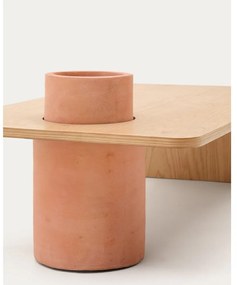 Okrúhly konferenčný stolík v dekore jaseňa v prírodnej farbe 60x110 cm Olaria – Kave Home