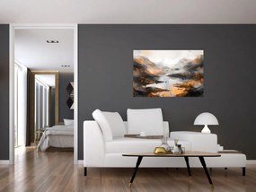 Obraz - Maľba horskej krajiny (90x60 cm)