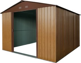 Záhradný domček BestBerg ZDB-9D / 9 m² / 279 x 324 x 211 cm / dekor červené drevo / hnedá