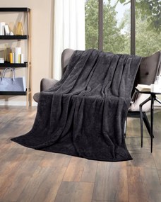 Flanelová deka Cashmere Dots 150x200 cm, čierna