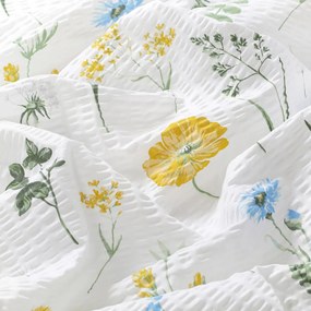 Goldea krepové posteľné obliečky duo - slovenská lúka so žltou 140 x 200 a 70 x 90 cm