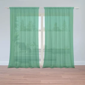 Sablio Záclony Bledozelená: 2ks 150x250cm