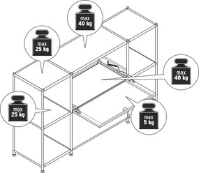 Skrinka »CN3« s 2 výklopnými priečinkami