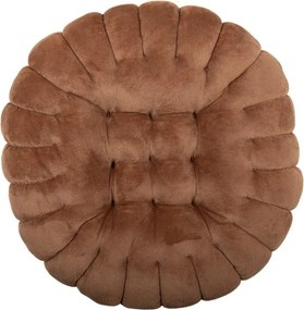 Hnedý dekoratívny vankúš v tvare okrúhle sušienky - Ø 38*5 cm