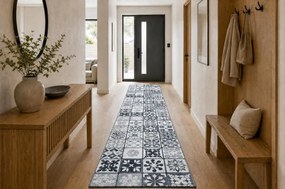 Protišmykový behúň LOTUS CLOVER 60970 sivý