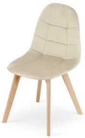 Jedálenská stolička BORA zamatová béžová