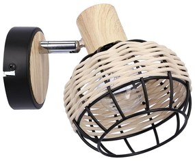 Čierno-krémové nástenné svietidlo ø 12 cm Tajga – Candellux Lighting