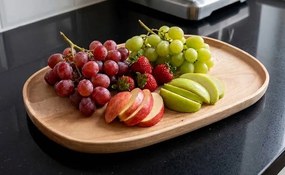 AMADEA Drevený podnos, masívne drevo, 31 cm