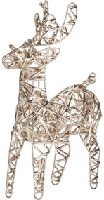 Vianočný svietiaci sob Champagne, 21 x 14 cm, 30 micro LED, na batérie, 14 cm