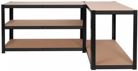 Regál 205x120x45 cm čierny