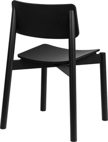 Čierna stohovateľná jedálenská stolička Wem – noo.ma