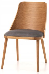 PROXIMA.store - Luxusná dubová stolička MASIVE - tmavosivá