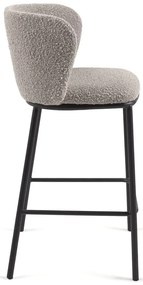 Svetlosivá barová stolička (výška sedadla 65 cm) Ciselia – Kave Home