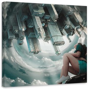 Gario Obraz na plátne Pohľad na mrakodrapy - Zehem Chong Rozmery: 30 x 30 cm
