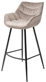 Barová stolička Holandská komfortná velvet champagne
