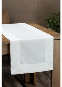 Vodoodpudivý behúň na stôl Aleksa 40 × 180 cm – biely