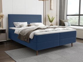Manželská posteľ 140 cm Napoli Bonell (modrá) (s roštom, s úl. priestorom). Vlastná spoľahlivá doprava až k Vám domov. 1082443