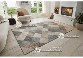 Modrý/béžový koberec 160x235 cm Terrain – Hanse Home