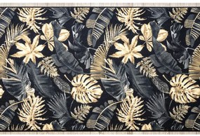 Protišmykový behúň MONSTERA Listy zlatý - Výpredaj