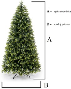 Umelý 3D vianočný stromček- Jedlička Nevada 210 cm