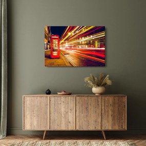 Obraz - červená telefónna búdka (90x60 cm)