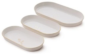 Jedálenská súprava 27 ks biela/zlatá/porcelán