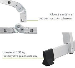 InternetovaZahrada Hliníkový multifunkčný rebrík 470 cm