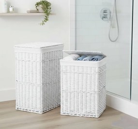 Sada košov na bielizeň biela 72 l a 114 l