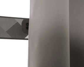 Sivo hnedý záves OXFORD 140x250 cm Zavesenie: Kovové krúžky