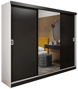 Skriňa Retro 200 1L Biely / Dvierka čierna