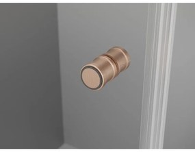 Mexen Mist-F Duo, skladací sprchový kút 110 x 95 cm, priehľadný, brúsená meď - 8A6-110L-095P-65-00