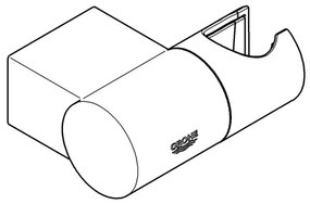 GROHE 27055000 - Nástenný držiak sprchy RAINSHOWER v lesklom chróme