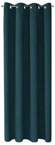 Krásny petrolejovo zelený zatemňujúci záves na kruhy 135 x 250 cm