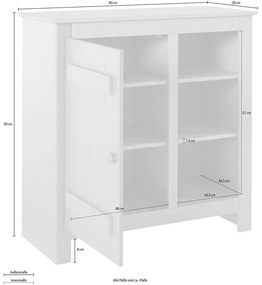 Skrinka z borovicového dreva v prírodnej farbe 90x90 cm Bertram – Støraa