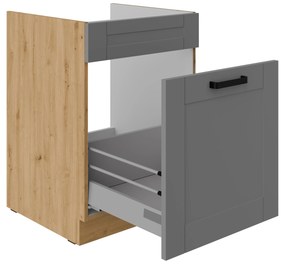 Dolná kuchynská skrinka Lucid 60 ZL 1S BB (korpus: dub artisan + front: mdf dustgrey). Akcia -6%. Vlastná spoľahlivá doprava až k Vám domov. 1134745