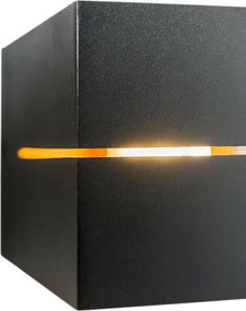 Sada 4 inteligentných nástenných svietidiel čierna so zlatou 9,7 cm Vrátane WiFi G9 - Transfer Groove