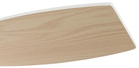 Vonkajší stropný ventilátor biely s potlačou dreva 91,3 cm vrátane LED stmievateľný s diaľkovým ovládaním IP44 - Toledo