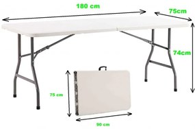 Skladací stôl 180 cm biely | jaks