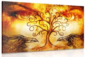 Obraz strom života s havranmi - 120x80