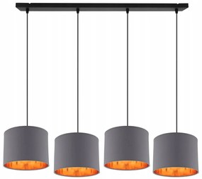 Závesné svietidlo Shade, 4x textilné tienidlo (mix 6 farieb), g