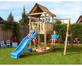 Ihrisko Jungle House so šmykľavkou a modulom 1-Swing Frame 2.0