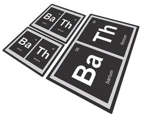 Čierne kúpeľňové predložky v súprave 3 ks 60x100 cm Barium – Foutastic